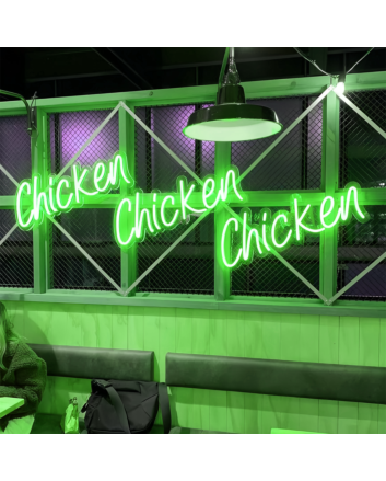Chicken Chicken Chicken: Illuminate Your Space with Neon Flavor