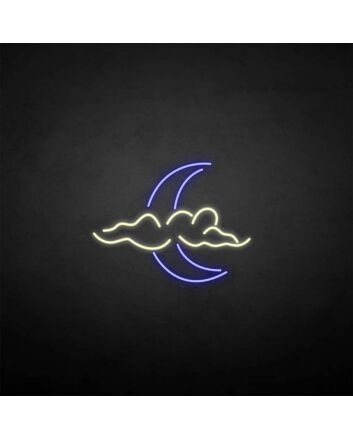 Cloud and moon neon sign