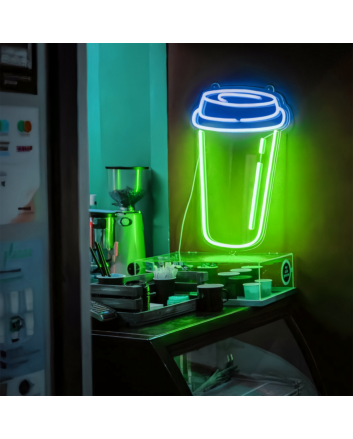 Coffee Cup: Add a Touch of Neon Caffeine to Your Space