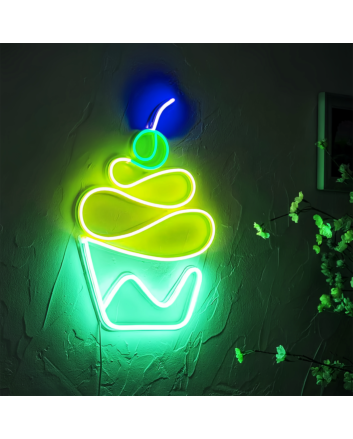 Cupcake: Illuminate Your Space with Neon Sweetness