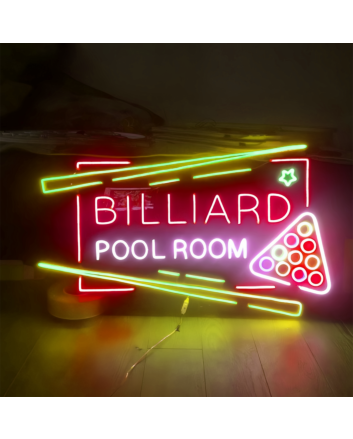 Customize Billard Pool Room: Illuminate Your Space with Neon Entertainment