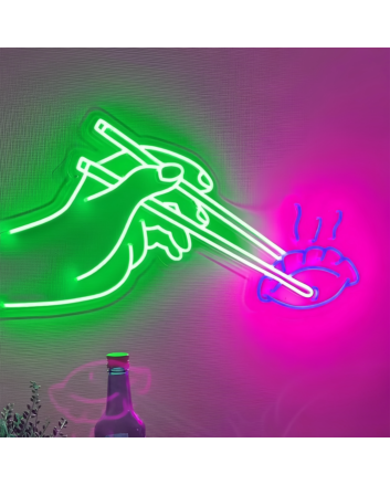 Sushi Dumpling Chopsticks: Illuminate Your Space with Neon Flavor