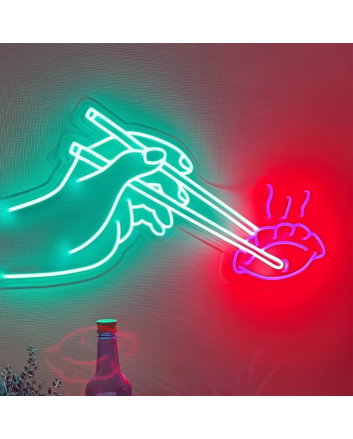 Sushi Dumpling Chopsticks: Illuminate Your Space with Neon Flavor