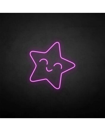 &#39;Smile a star&#39; neon sign