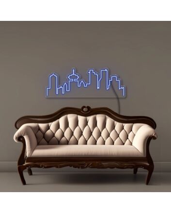 Vancouver Cityscape Neon Signs