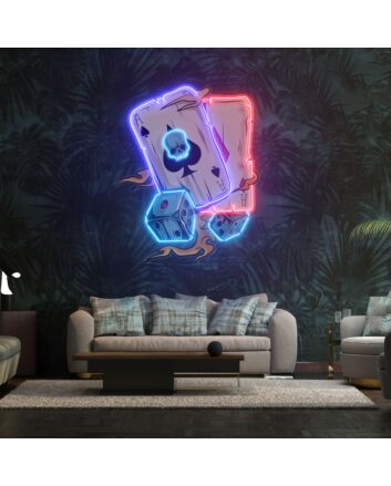 Gambling Poker Led Neon Acrylic Artwork