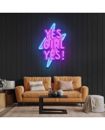 Yes Girl Yes Led Neon Acrylic Artwork