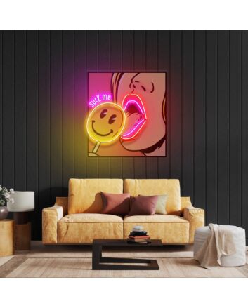 Suck Me Led Neon Acrylic Artwork