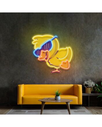 Jolly Duck Jumping Led Neon Sign Light Pop Art