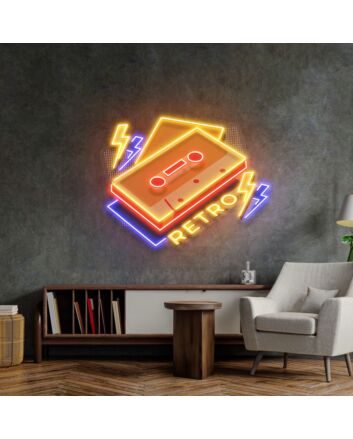 Cassette Retro Led Neon Acrylic Artwork