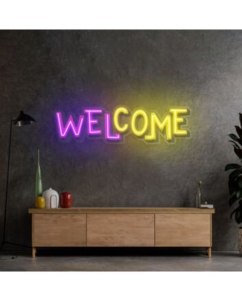 Welcome Led Neon Sign Light Pop Art