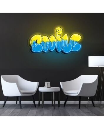 Smile Grafity Neon Sign X Acrylic Artwork