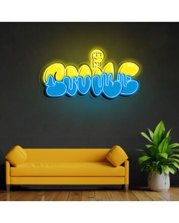 Smile Grafity Neon Sign X Acrylic Artwork