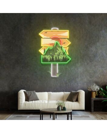 Red Moon Forestry Led Neon Sign Light Pop Art