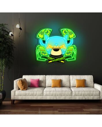Rat Rich Cartoon Neon Sign X Acrylic Artwork
