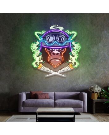 Monkey Soldier Led Neon Sign Light Pop Art