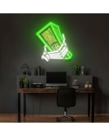 Money Hands Led Neon Acrylic Artwork