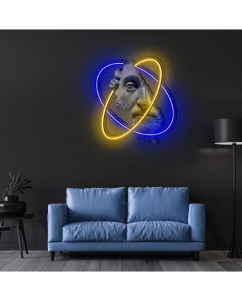 Marcus Aurelius Half Face Neon X Acrylic Artwork
