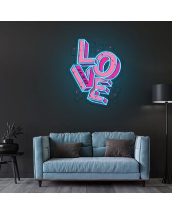 Love Is All You Need Neon Sign X Acrylic Artwork