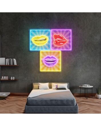 Lip Frame Led Neon Acrylic Artwork