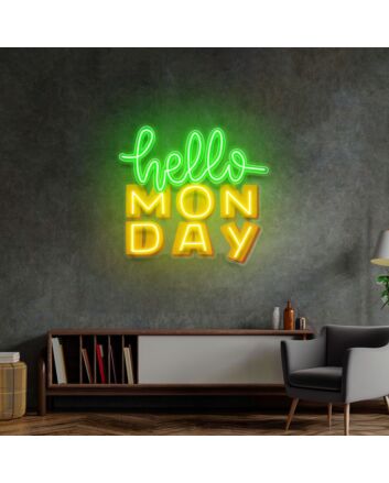 Hello Monday Led Neon Sign Light Pop Art
