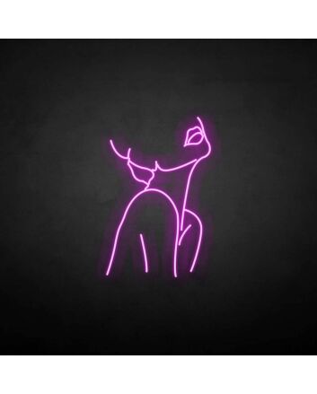&#39;Woman pose&#39; neon sign