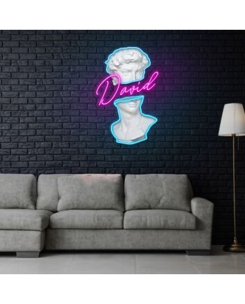 David Statue Neon Sign X Acrylic Artwork