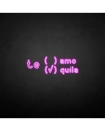 &#39;te amo&#39; neon sign