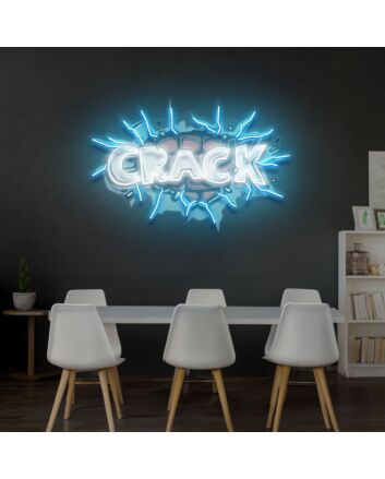 Crack Led Neon Acrylic Artwork