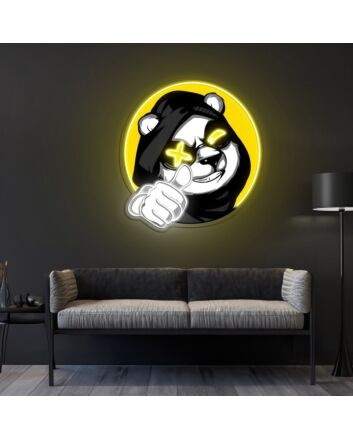 Cool Panda Neon Sign X Acrylic Artwork