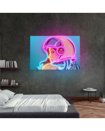 Astronaut Girl Led Neon Acrylic Artwork