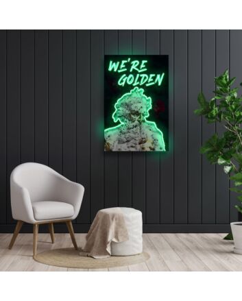 Were Golden Neon X Acrylic Artwork
