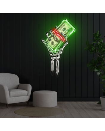 Get Rich Or Die Trying Neon X Acrylic Artwork