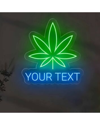 Customize  Herb Haven Leaf Neon Sign