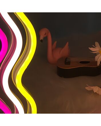 Wavy Waves Mirror Neon Light