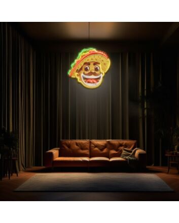 Smiley Hat Led Neon Sign Light Pop Art