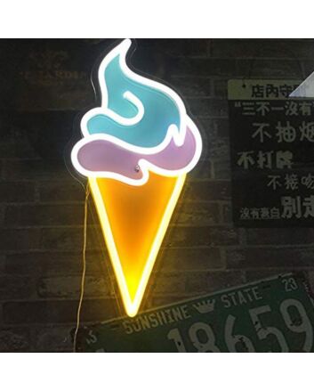 Printed Ice Cream Led Neon Sign Light Pop Art