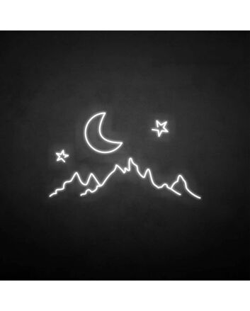 &#39;Moon &amp; Mountain&#39; neon sign