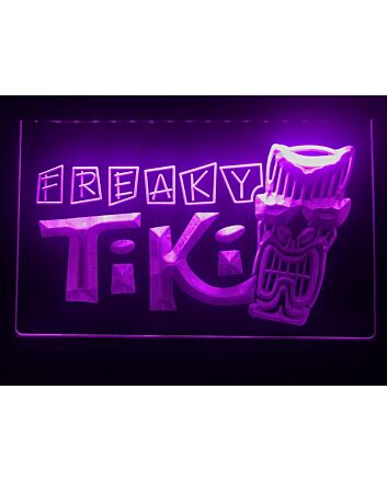 Freaky Tiki Bar Hanging Neon Sign