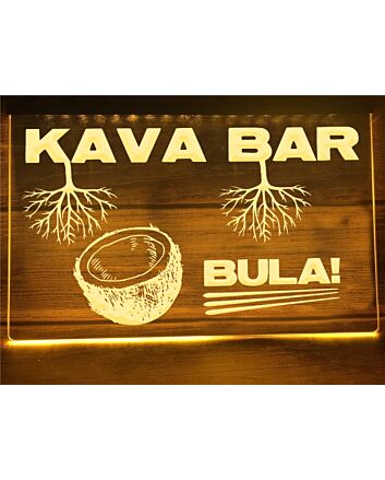 Kava Bar Hanging Neon Sign