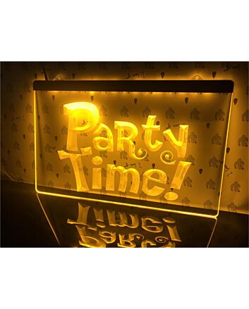 Party Time Hanging Neon Sign