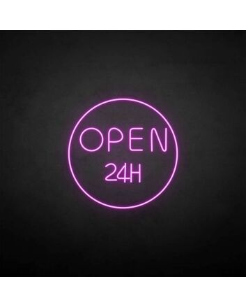 Customize &#39;OPEN 24H&#39; neon sign