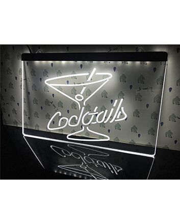 Cocktails Hanging Neon Sign