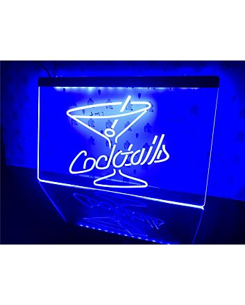 Cocktails Hanging Neon Sign