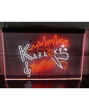 Karaoke Two Tone Hanging Neon Sign