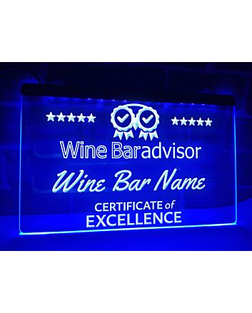 Wine Bar Advisor Personalized Hanging Neon Sign