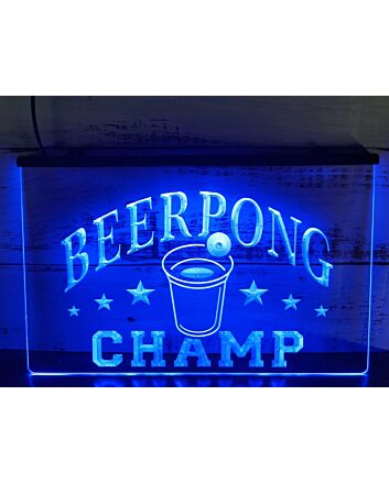 Beer Pong Champ LED Neon Hanging Neon Sign
