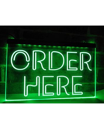 Order Here Hanging Neon Sign