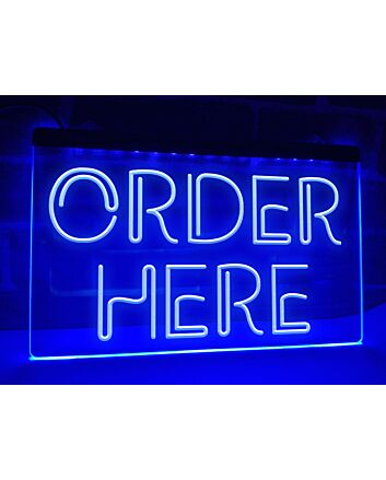 Order Here Hanging Neon Sign