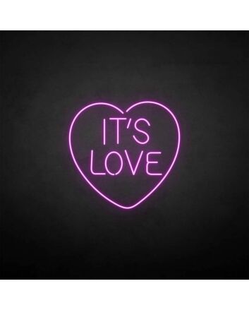 &#39;IT&#39;S LOVE&#39; neon sign